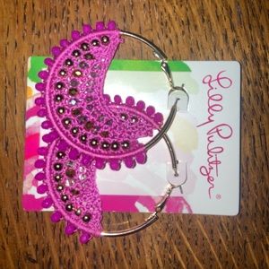 Lilly Pulitzer Bougainvillea Pink GWP Statement Earrings